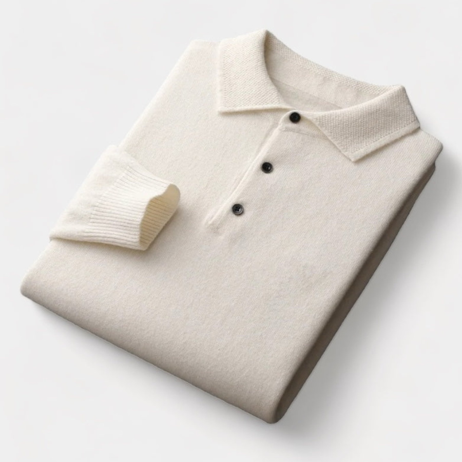 Marcel | Wool Polo Collar Jumper | Classic and Refined
