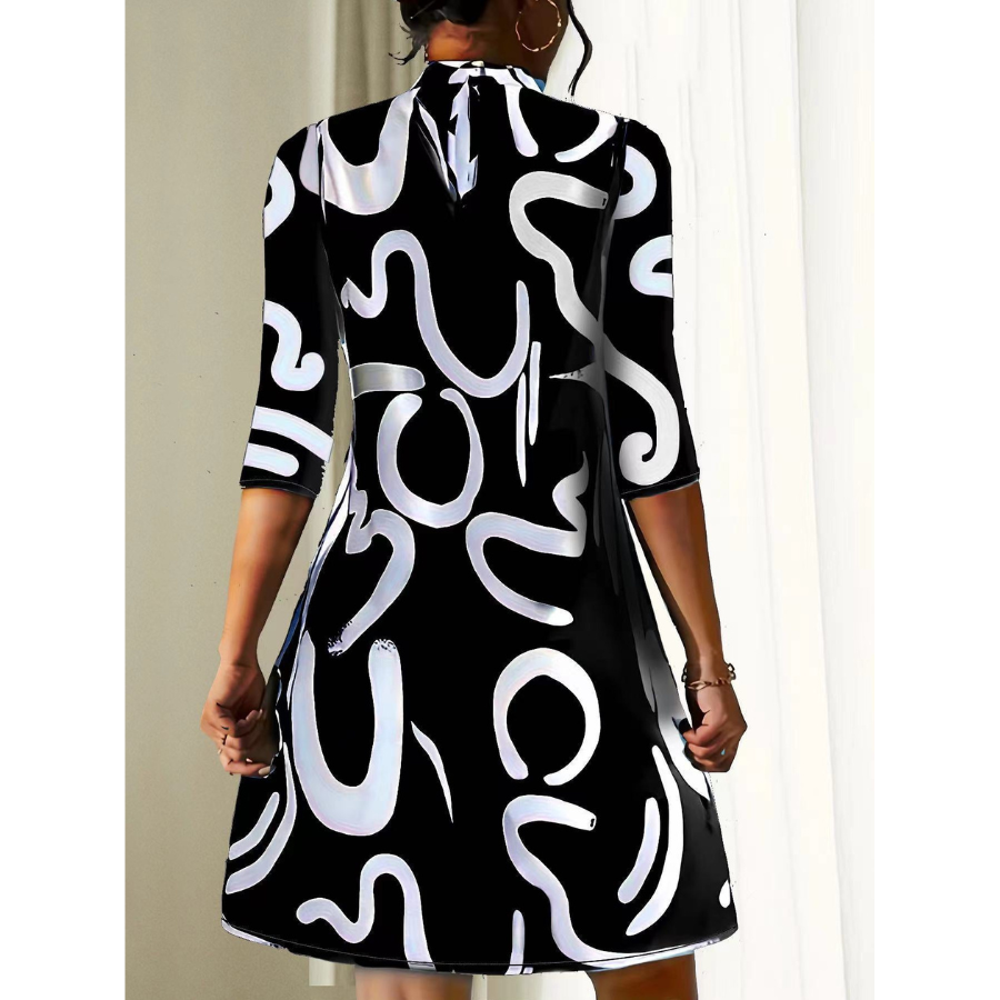 Sorina | Summer Mini Dress with 3/4 Sleeves | Light and Effortless