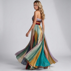 Nova | Strapless Maxi Dress | Bold and Flowing