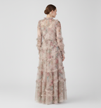 Willow | Women’s Floral Mock Neck Maxi Dress | Elegant Flowing Romantic Silhouette