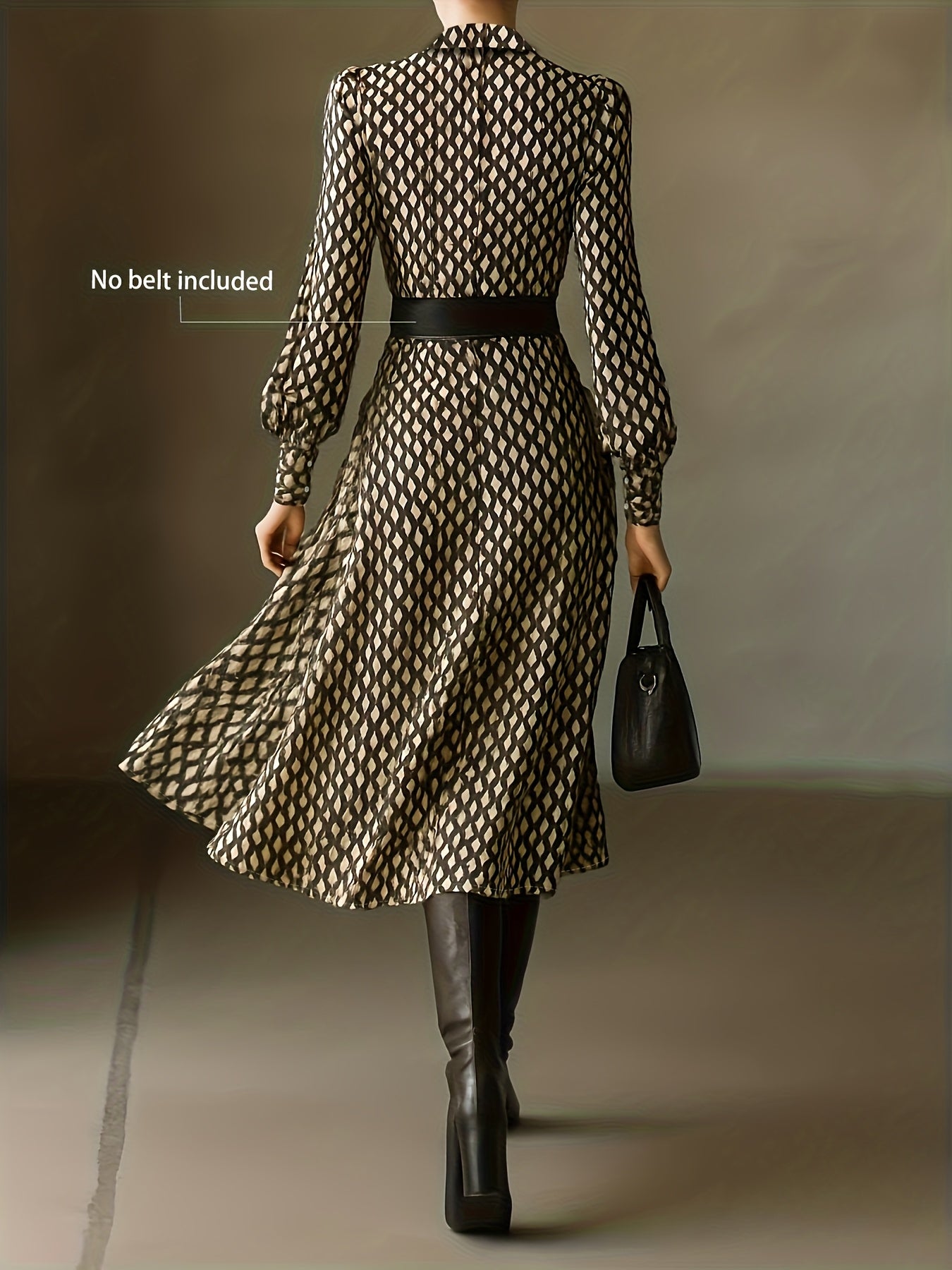 Joy | Vintage Print Midi Dress | Classic and Effortless