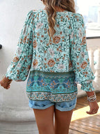 Julia | Women's Floral Boho Blouse | Free-Spirited and Elegant