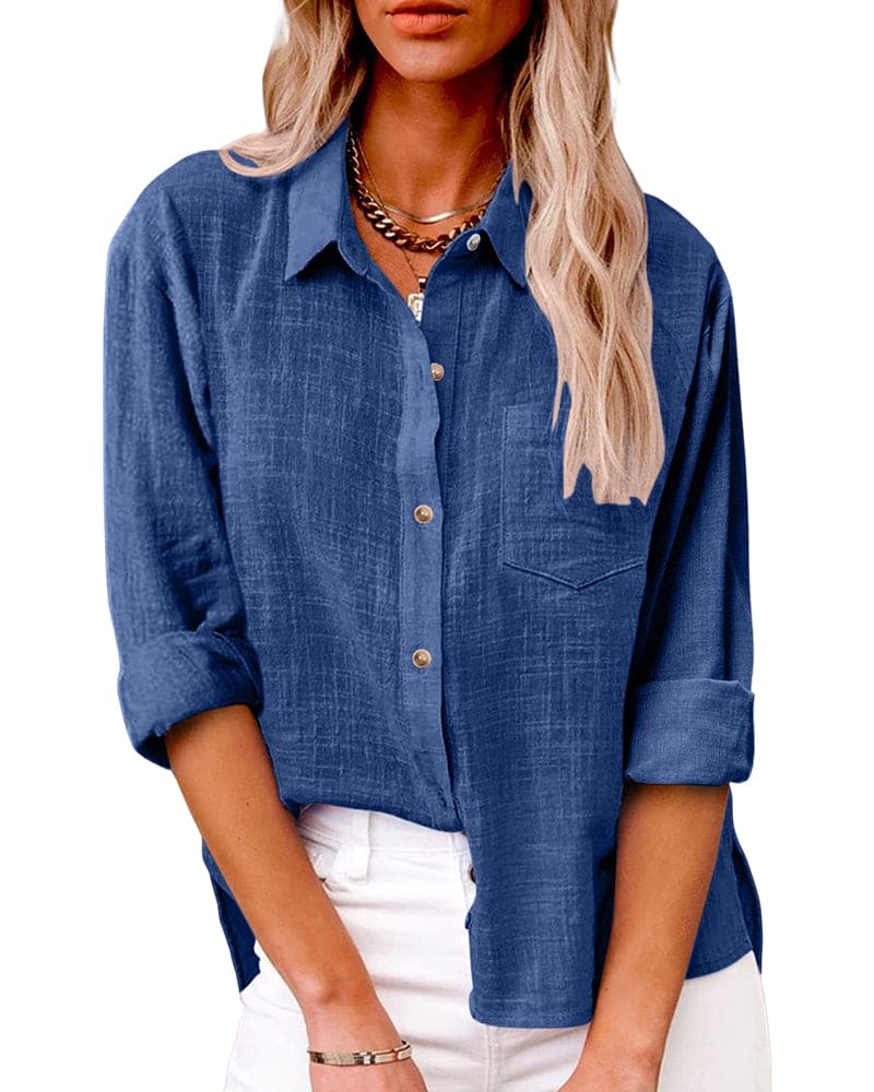 Lina | Women's Linen Blouse | Lightweight Comfort and Timeless Elegance