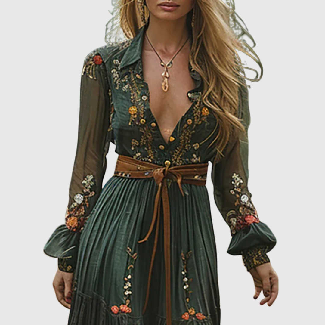 Ayla | Boho Maxi Dress | Free-Spirited and Elegant