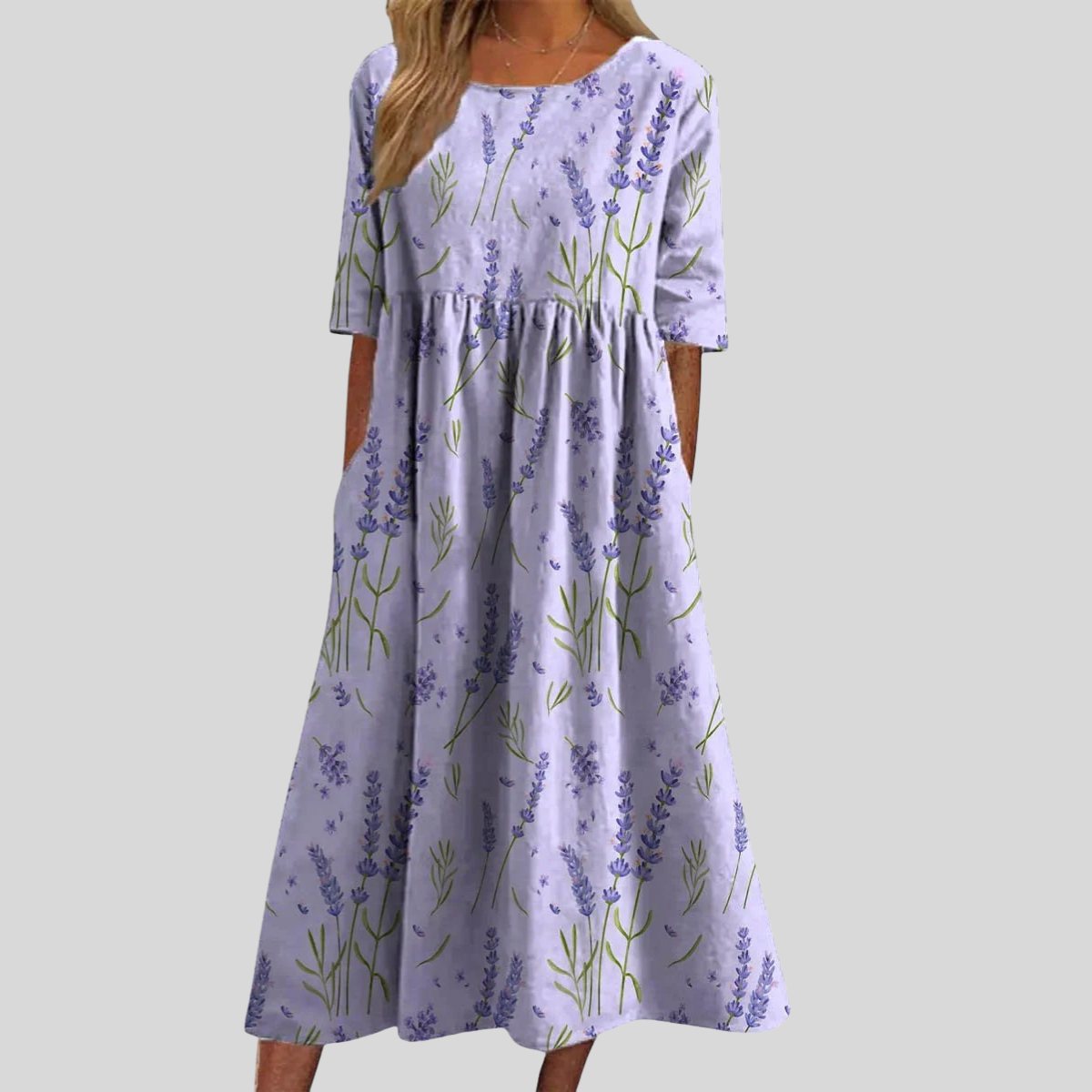 Diana | Women's Boho Floral Print Midi Dress