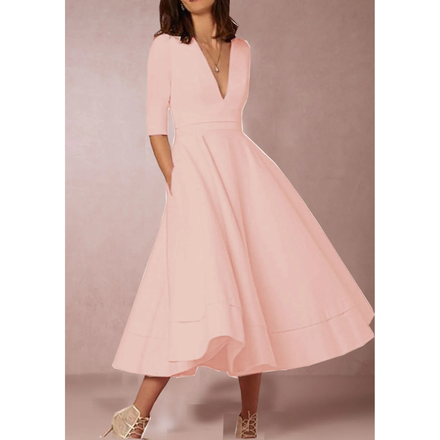 Cordelia | Women’s Retro Midi Evening Dress | Vintage Elegance with Modern Charm