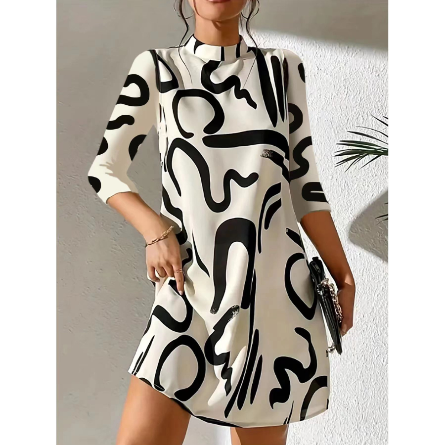 Sorina | Summer Mini Dress with 3/4 Sleeves | Light and Effortless