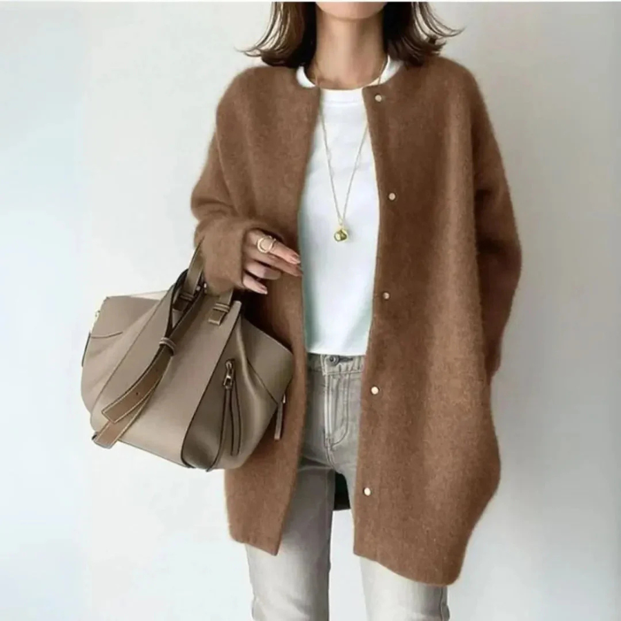 Evelyn | Wool Blend Button Cardigan | Cozy Classic with Everyday Versatility