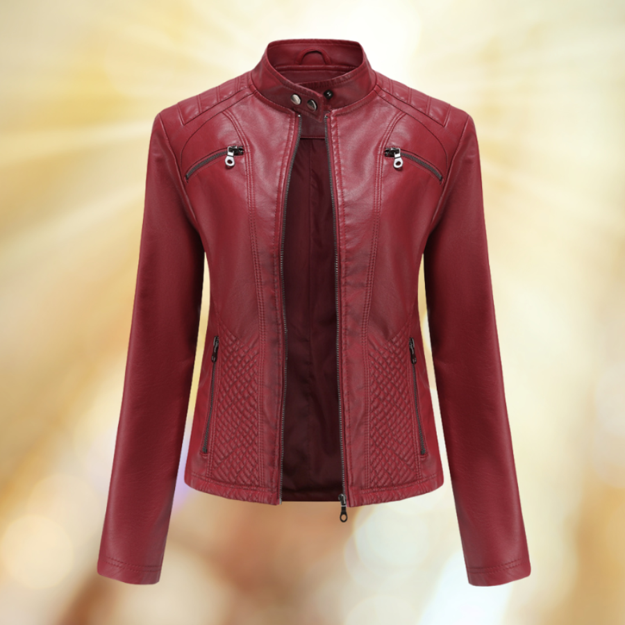 Livia | Leather Mid-Season Jacket | Soft and Timeless