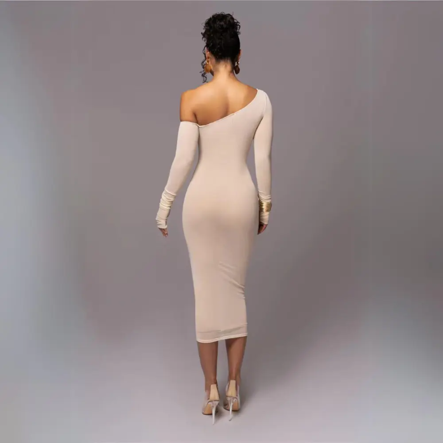 Vanessa | Asymmetric Midi Dress | Modern and Refined
