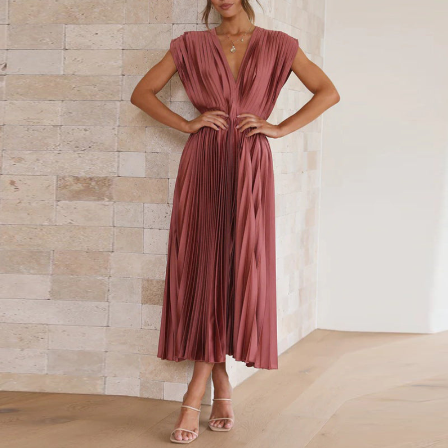 Hollis | Women’s Modern V-Neck Dress | Effortless Elegance with a Contemporary Feel