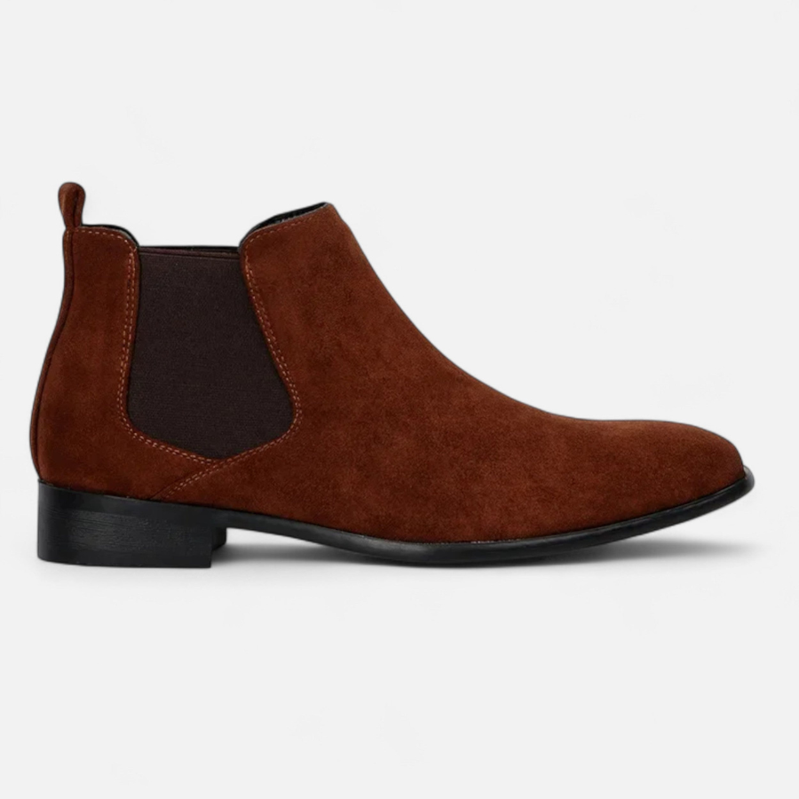 Brian | Suede Square-Toe Chelsea Boots | Modern and Refined