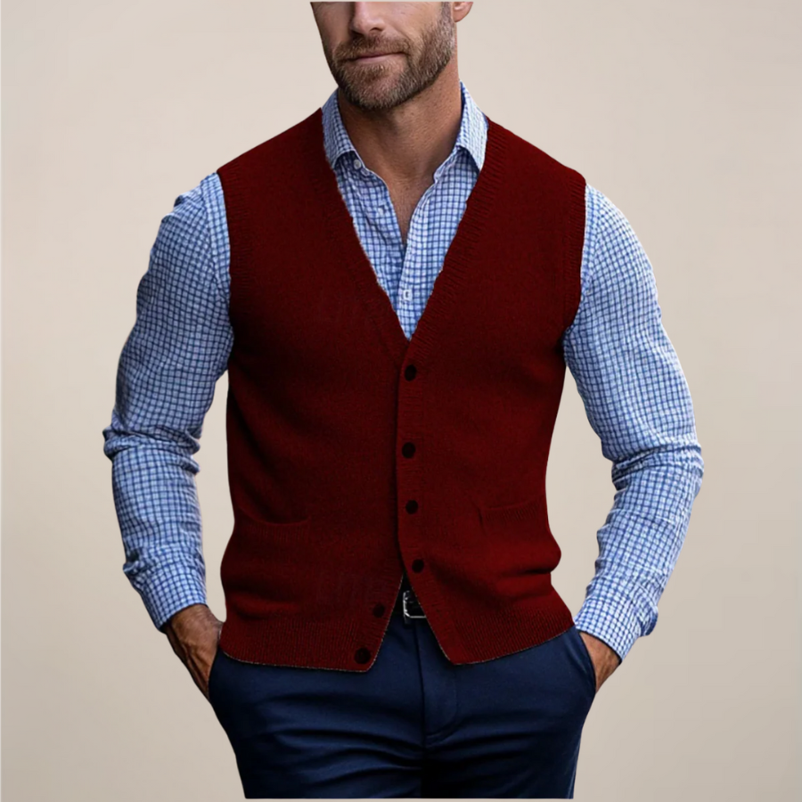 Carlo | Sleeveless Men’s Vest Sweater | Lightweight and Versatile