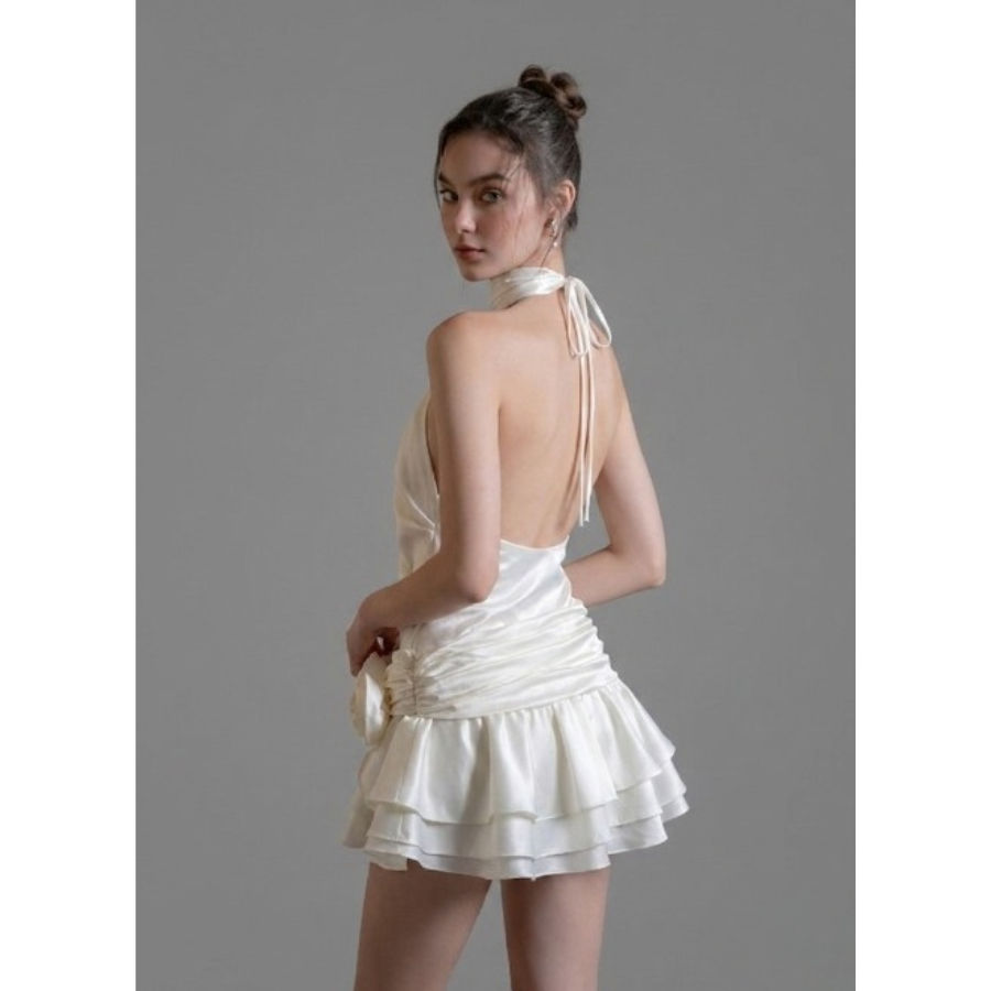 Chloe | Elegant Halter Mini Dress | Sleek Confidence with Modern Elegance