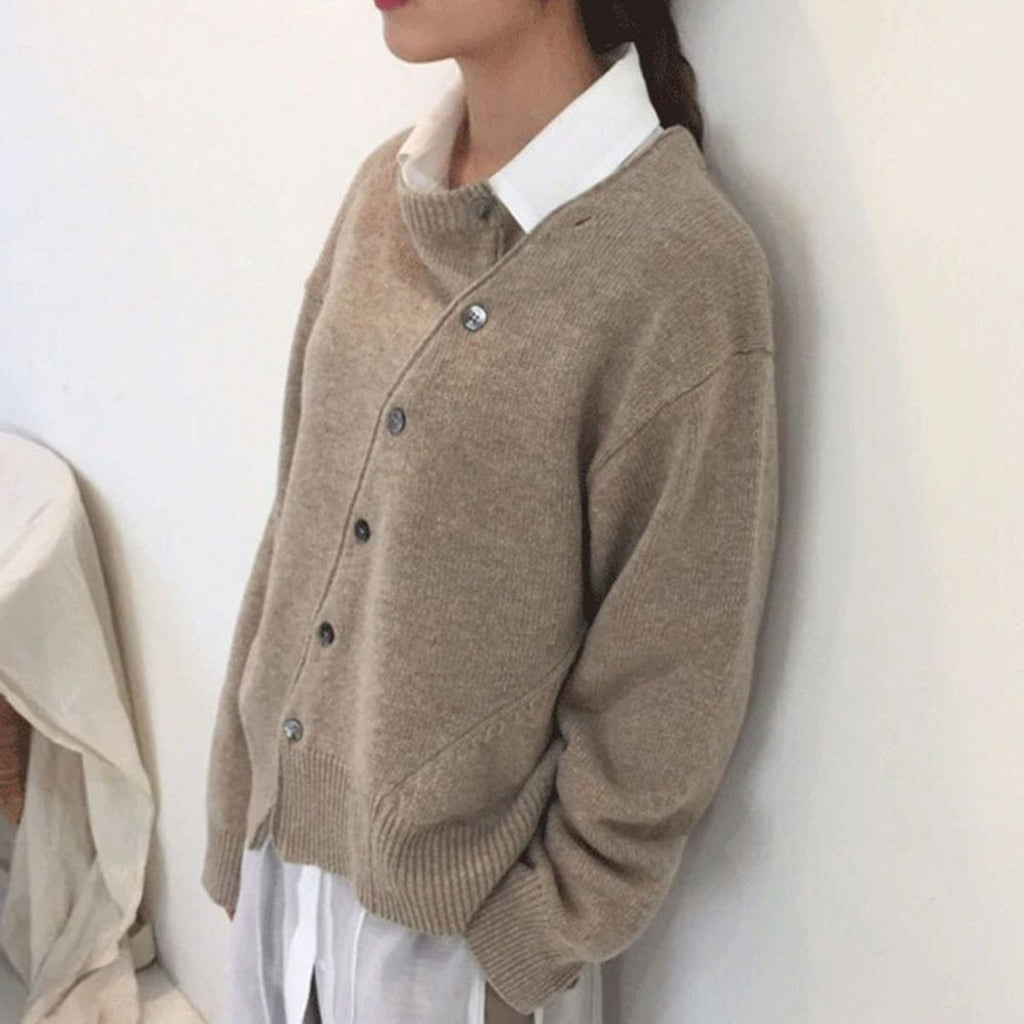 Sofia | Women's Button-Up Knit Sweater, Soft Winter Pullover for Casual Wear