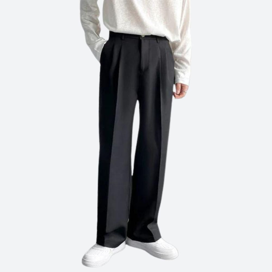 Liam | Straight Fit Pleated Trousers | Classic and Refined