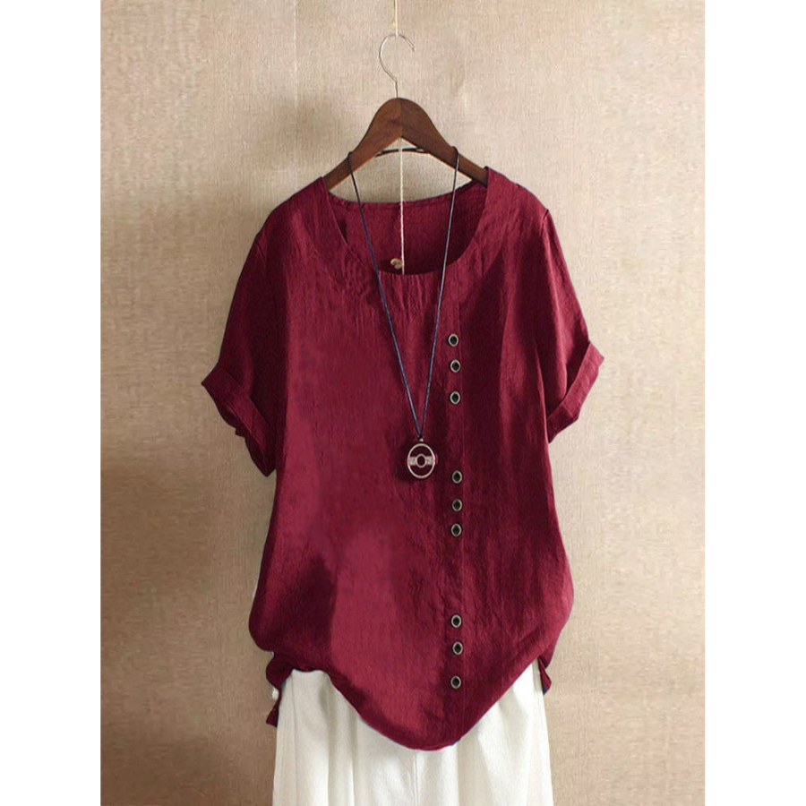 Nanna | Short-Sleeved Blouse | Simple and Refined