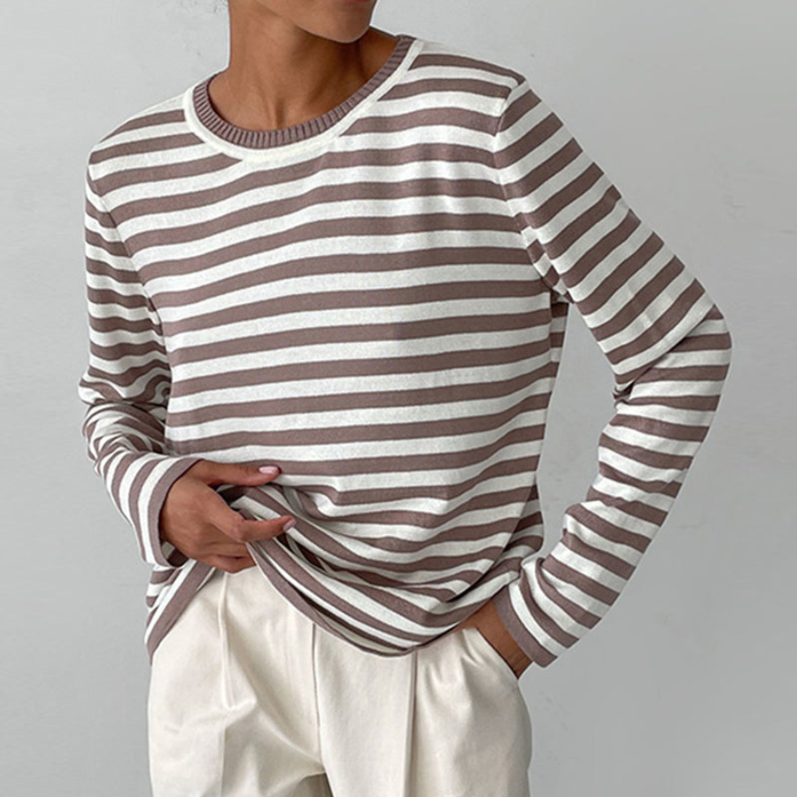 Manon | Chic Striped Long-Sleeve Shirt | Timeless and Refined