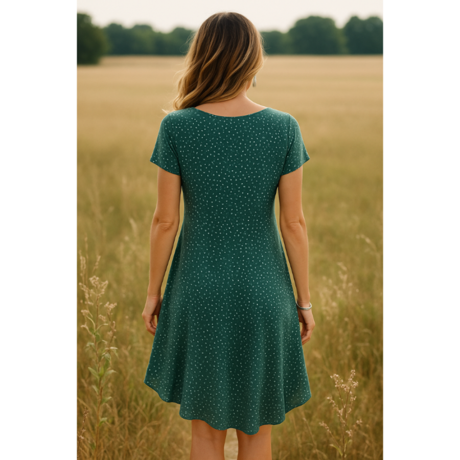 Clara | Green Summer Mini Dress | Fresh and Comfortable