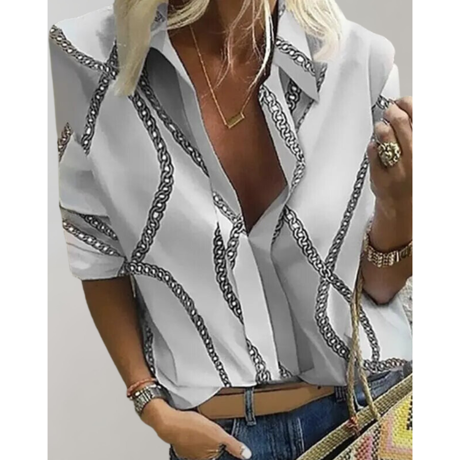 Silvia | Silk Chain Blouse | Elegant and Luxurious