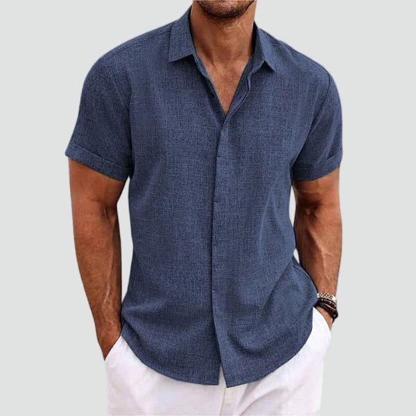Mario | Men’s Short Sleeve Linen Shirt | Lightweight Summer Essential