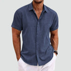 Mario | Men’s Short Sleeve Linen Shirt | Lightweight Summer Essential