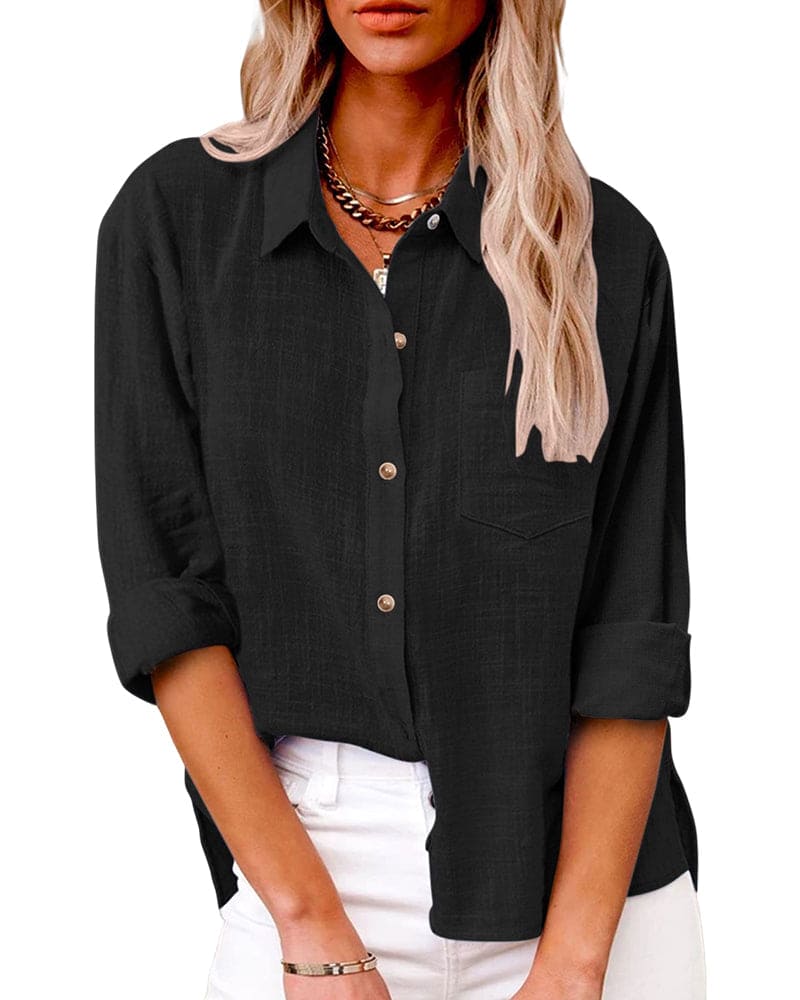 Lina | Women's Linen Blouse | Lightweight Comfort and Timeless Elegance