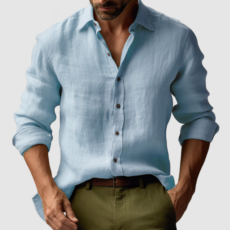 Johann | Vintage Linen Button-Up Shirt | Light and Effortless