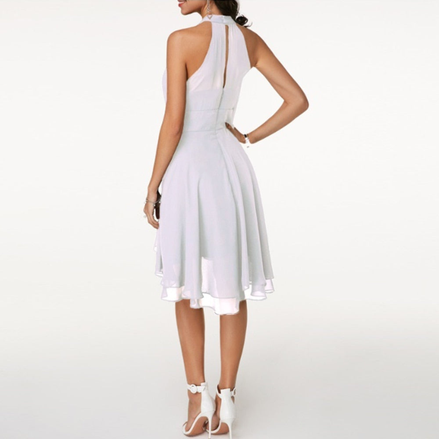 Elowen | Women’s Mini Halter Evening Dress | Sleek