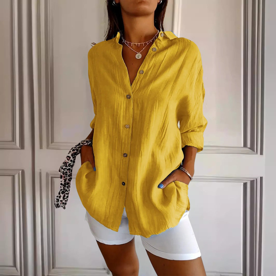 Filipa | Pleated Elegant Shirt | Light and Feminine