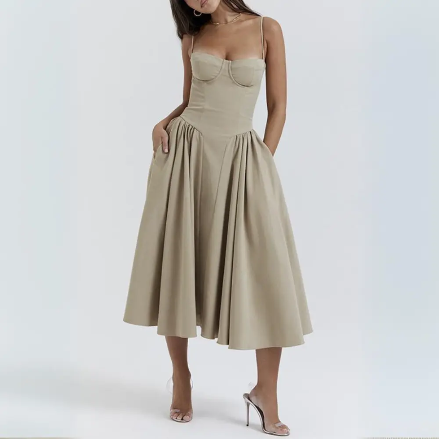 Nicole | Vintage Cami Midi Dress | Timeless and Feminine