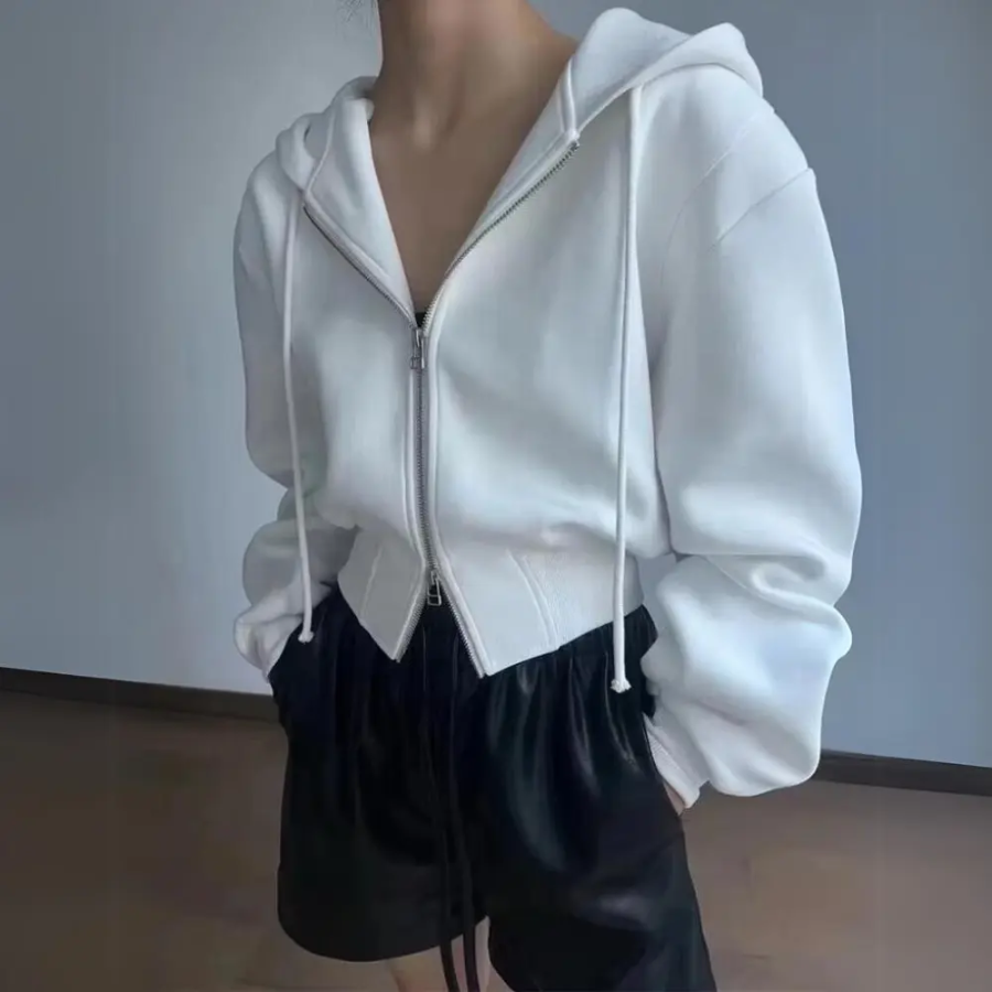 Blair | Crop Zip-Up Hoodie | Effortless Casual Style with a Trendy Edge