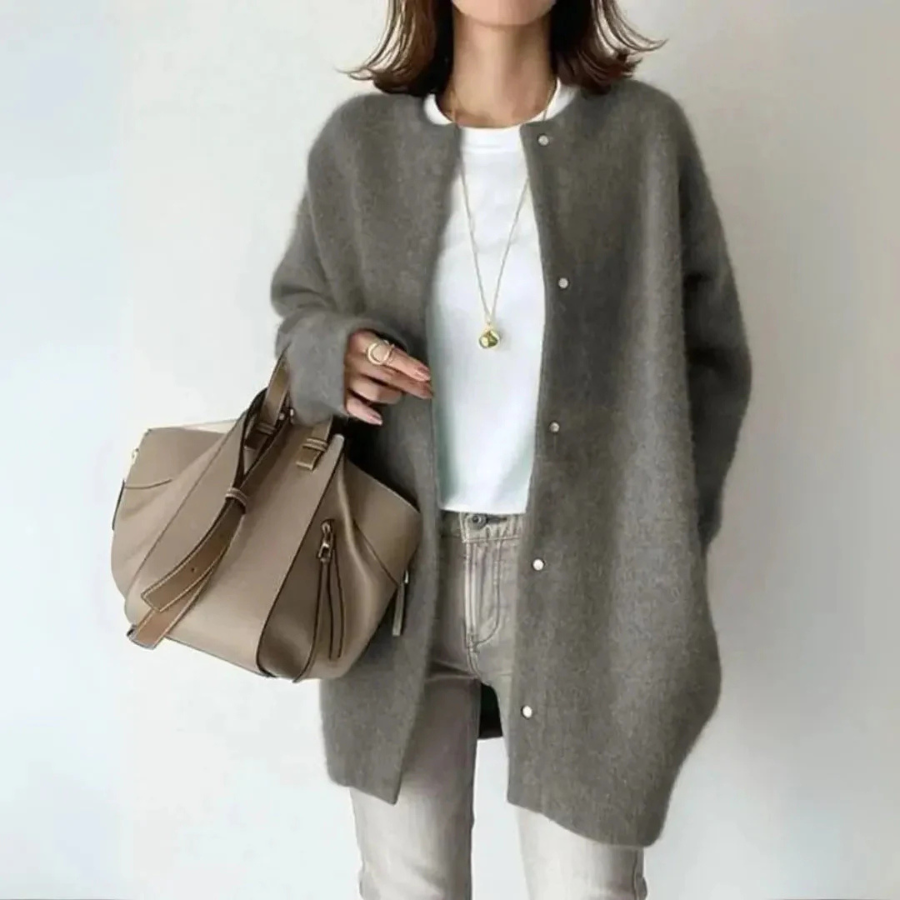 Evelyn | Wool Blend Button Cardigan | Cozy Classic with Everyday Versatility