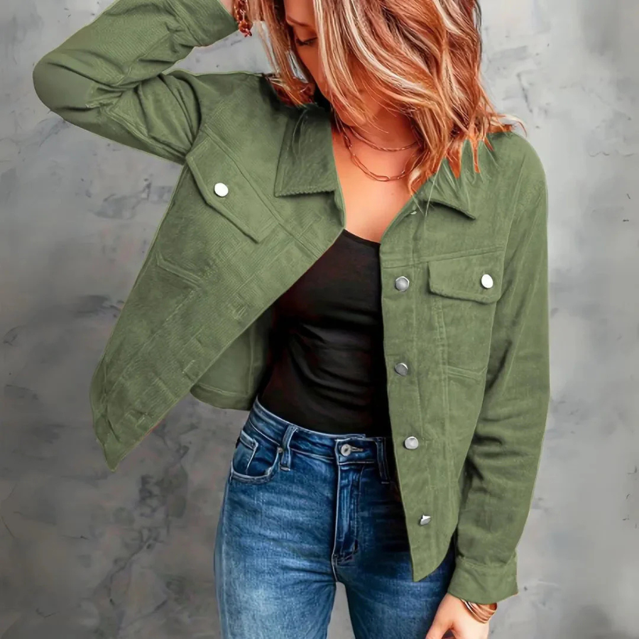 Juno | Snap-Button Corduroy Jacket | Casual Texture with Everyday Cool