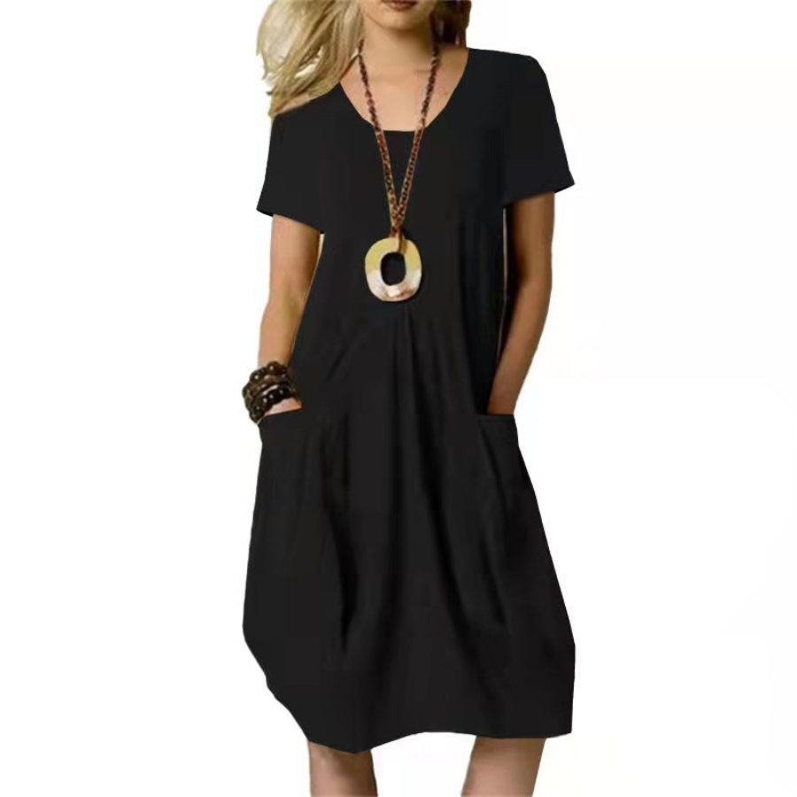 Wave | Knee-Length Women's Dress | Elegant and Flowing