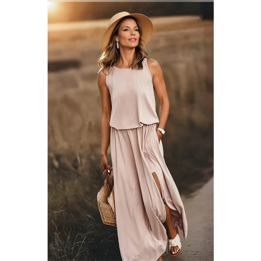 Minerva | Sleeveless Maxi Dress for Women | Comfort