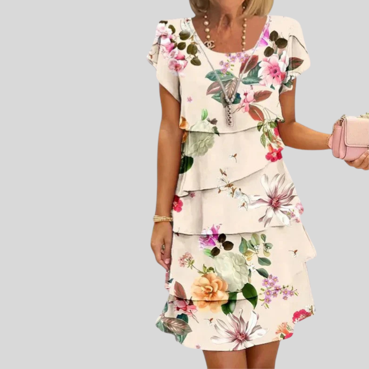 Hallie | Floral Midi Dress | Feminine and Effortless