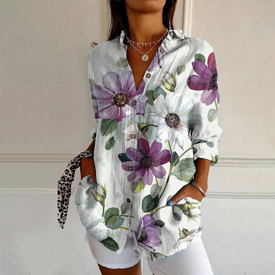 Greta | Floral Shirt | Light and Feminine