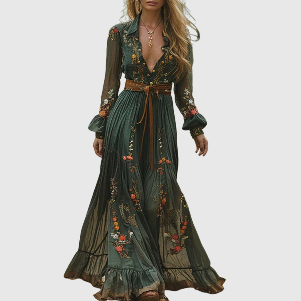 Ayla | Boho Maxi Dress | Free-Spirited and Elegant