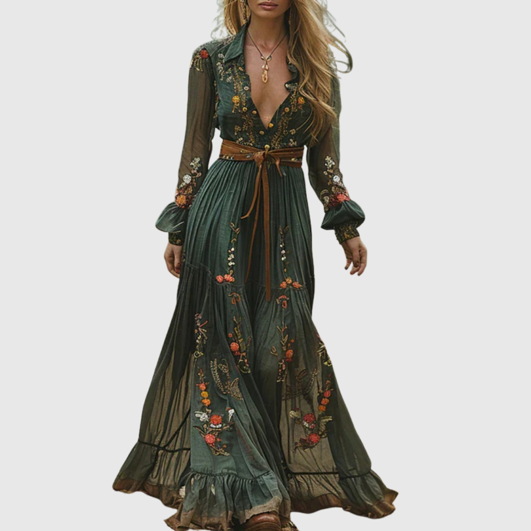 Ayla | Boho Maxi Dress | Free-Spirited and Elegant