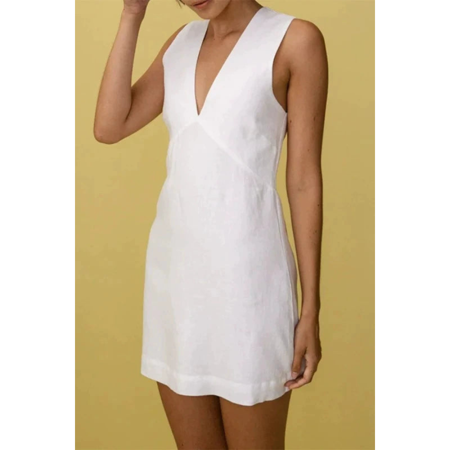 Kristina | Sleeveless V-Neck Mini Dress | Elegant and Modern