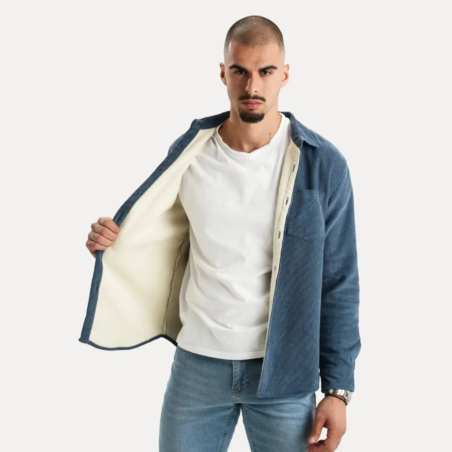 Ethan | Corduroy Long Sleeve Shirt for Men | Casual and Refined