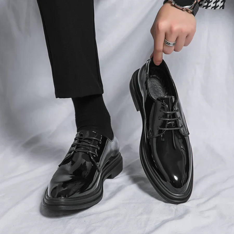 Marco | Patent Leather Derby Shoes | Polished and Sophisticated