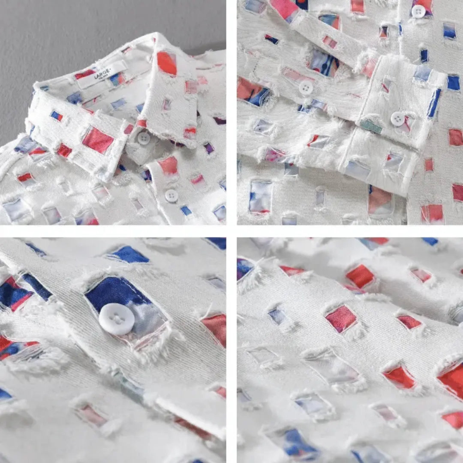 Wesley | Frayed Denim Shirt | Rugged and Effortless