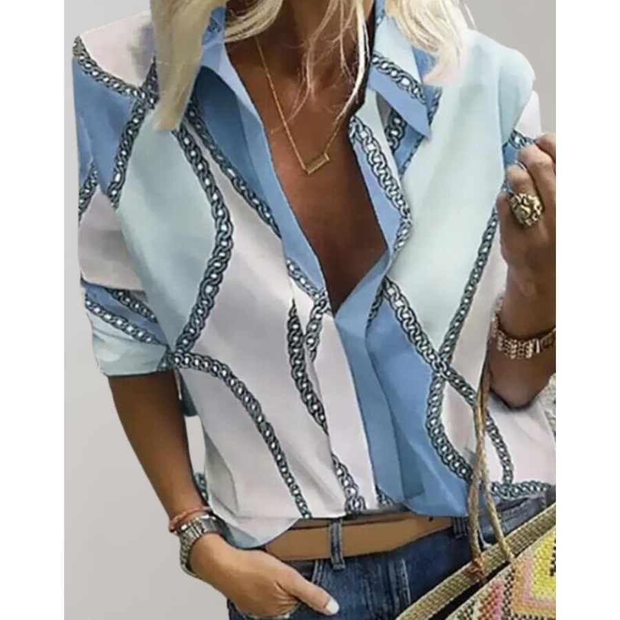 Silvia | Silk Chain Blouse | Elegant and Luxurious