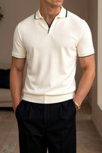 Arlo | Men's Contrast Slim Fit Polo Shirt | Modern and Refined