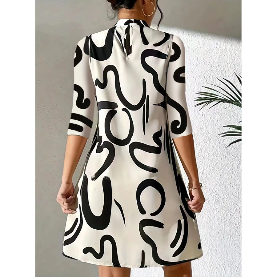 Sorina | Summer Mini Dress with 3/4 Sleeves | Light and Effortless