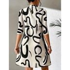 Sorina | Summer Mini Dress with 3/4 Sleeves | Light and Effortless