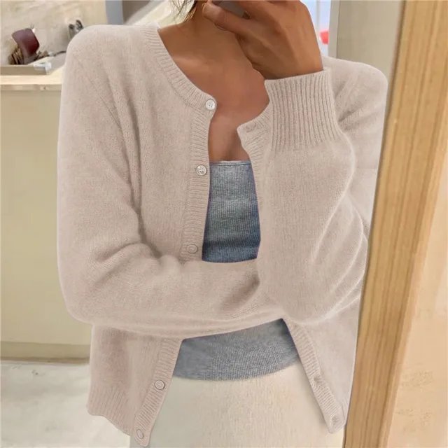 Ottilie | Women's Button Front Knit Cardigan, Soft Knit Button-Up Sweater – Casual Everyday