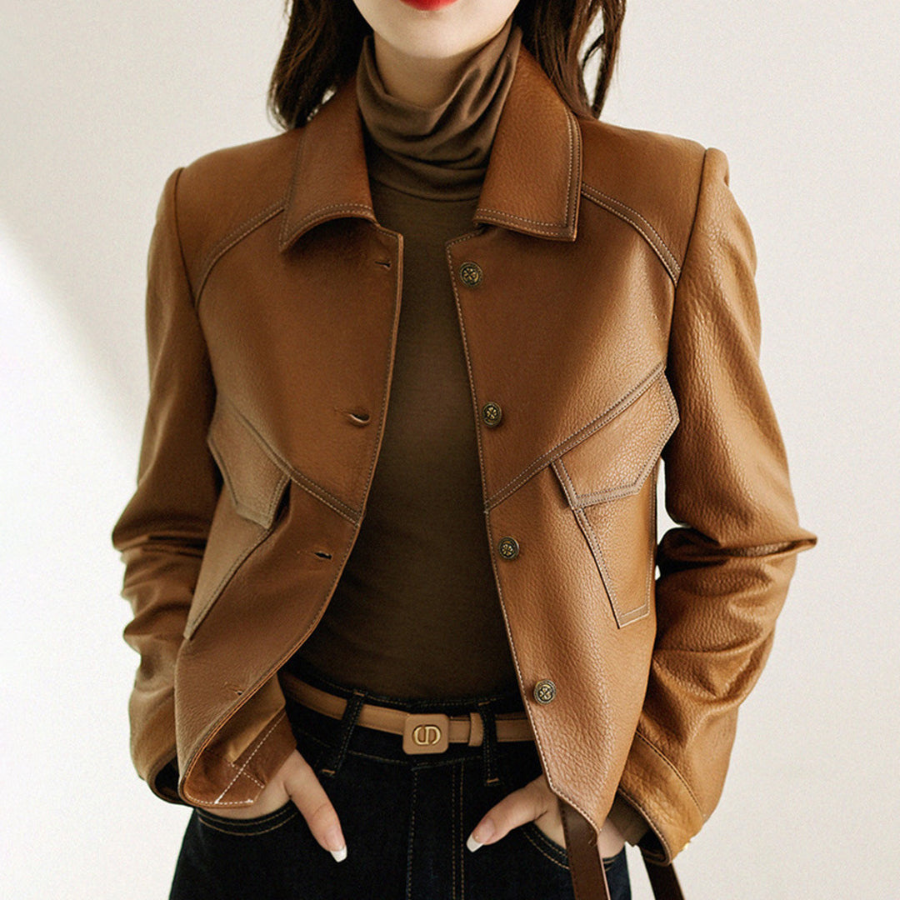 Giada | Classic Leather Jacket | Bold and Timeless